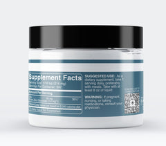 Close-up of zinc gluconate powder crystals