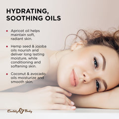 Earthly Body vanilla candle pour with spoon for massage oil.