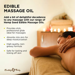 Label of Earthly Body Edible Massage Oil Cherry