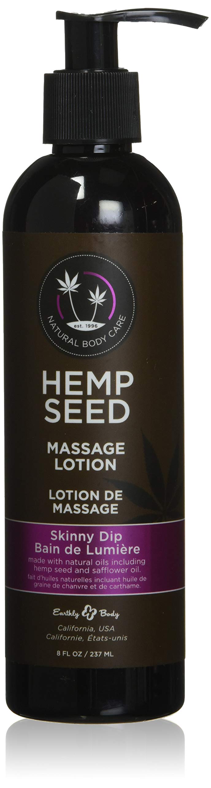 Earthly Body Hemp Seed Massage Lotion Skinny Dip 8 Oz bottle
