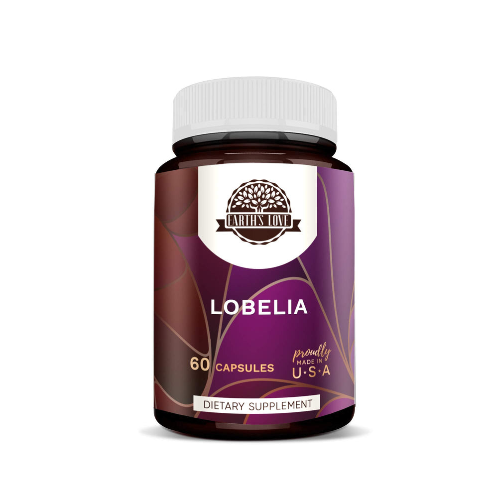 Earth's Love Lobelia 60 Capsules bottle - front view