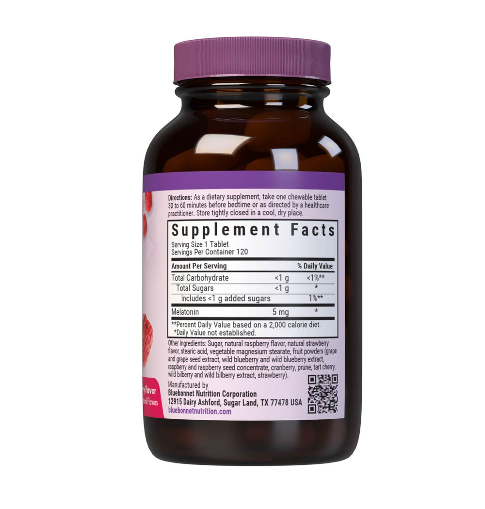 Close-up of EarthSweet raspberry-flavored melatonin chewables