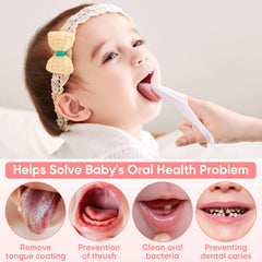 0-36 months infant toothbrush and mouth cleaner in use