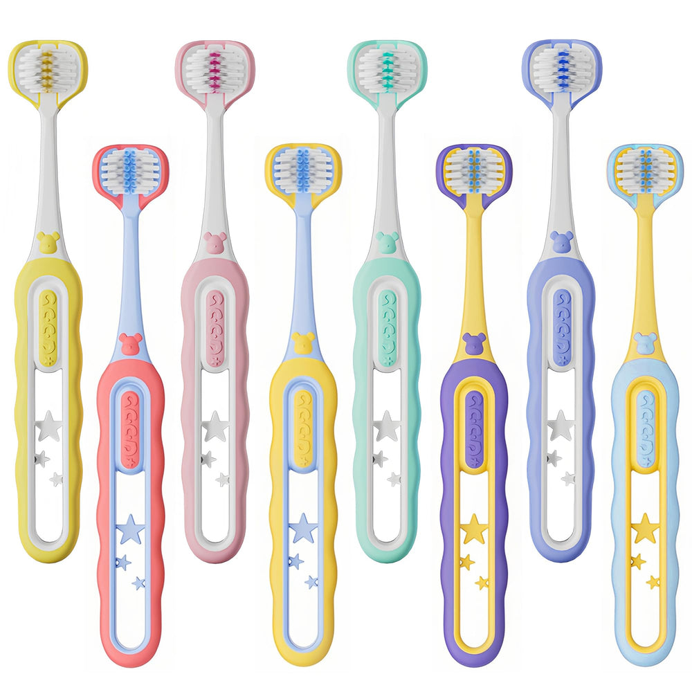 EASICUTI 3-Sided Toddler Toothbrush packaging and design