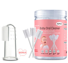 EASICUTI Baby Tongue Cleaner - 42Pcs Disposable Infant Toothbrush