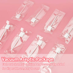 Package includes 42 infant toothbrushes and a free soft finger toothbrush with case