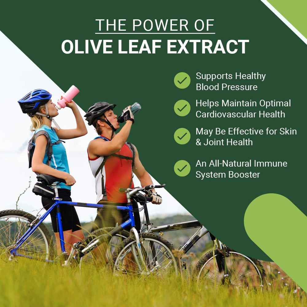Close-up of olive leaf extract capsules