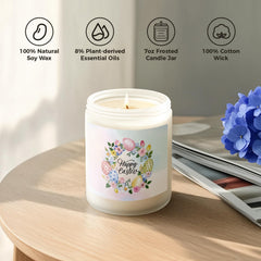 Natural soy wax candle with a lead-free cotton wick