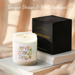 Aromatherapy candle in a cozy home environment for relaxation
