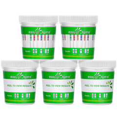Front view of Easy@Home 14-panel drug test cup