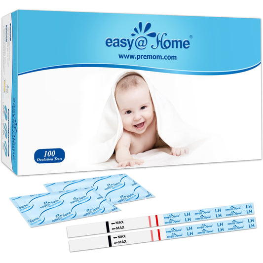 Front view of Easy@Home Ovulation Test Strips 100-pack