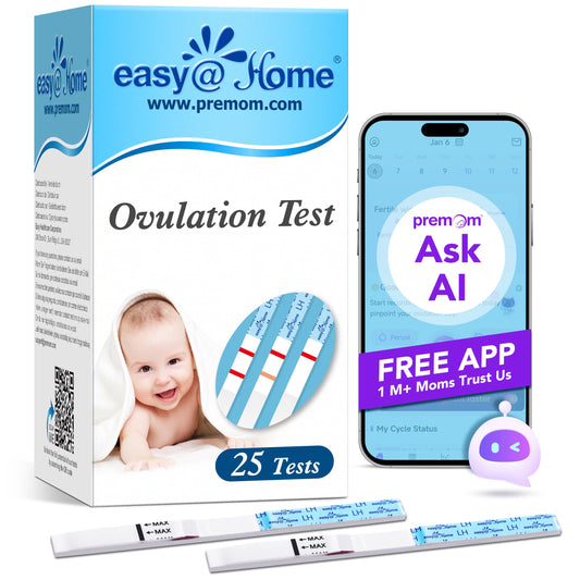 Easy@Home 25-pack ovulation test strips with packaging