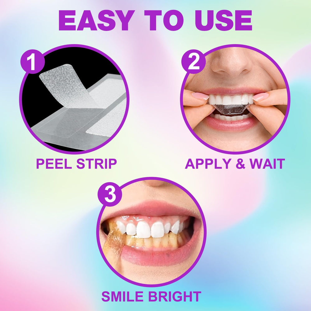 Easy-to-use whitening strips for at-home use