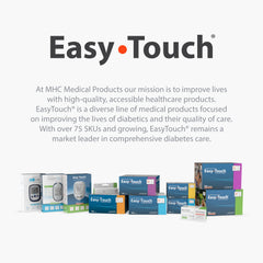 Easy Touch glucose test strips 100-count box provides a steady supply for routine checks.