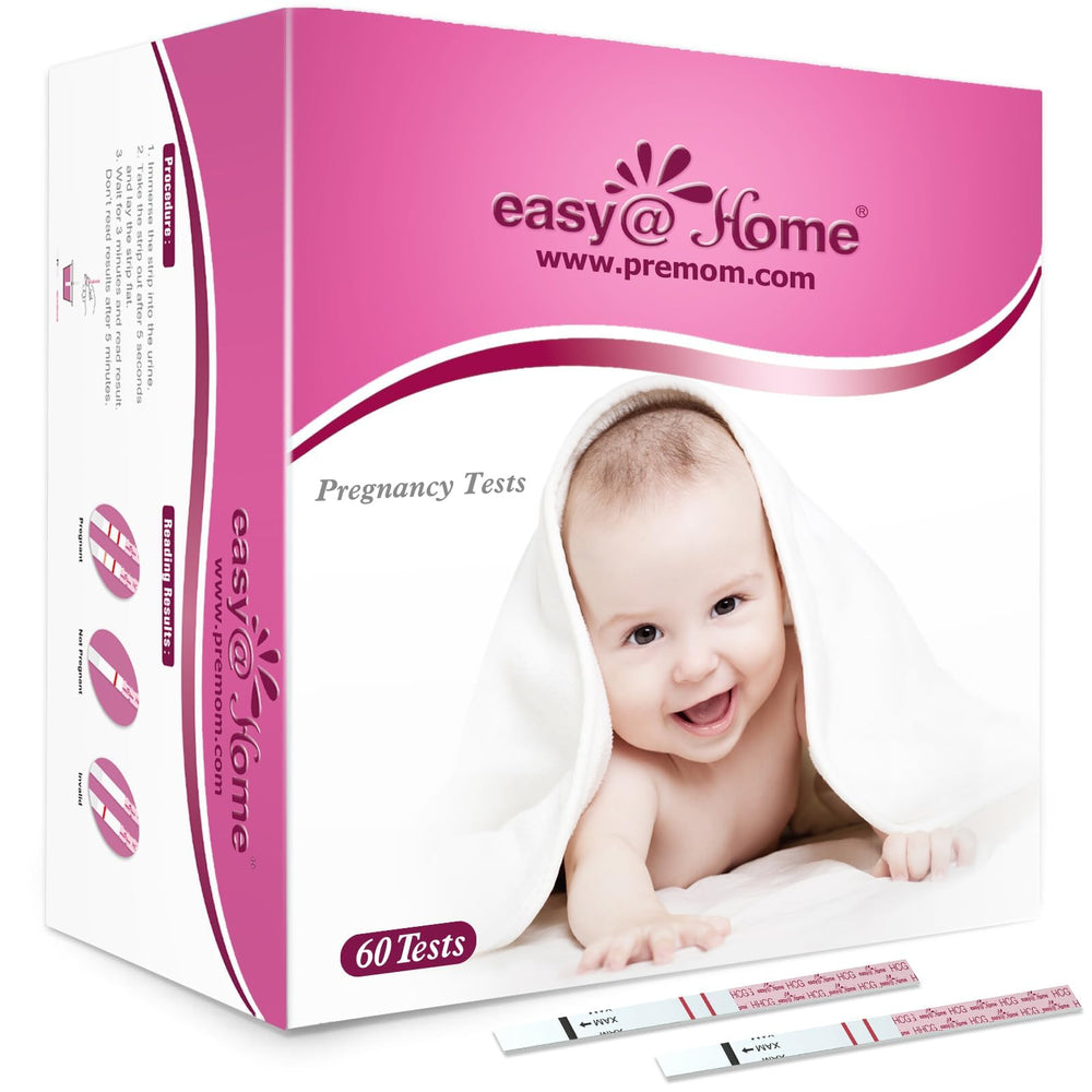 Easy@Home 60 Pregnancy Tests packaging and box