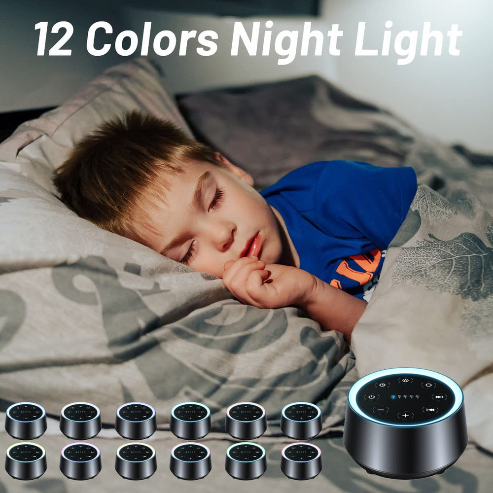 EasyHome Sleep Sound Machine sound selection showing 30 options for sleep.