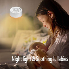 Easysleep night light with four warm levels enhances bedside reading and soothing ambience