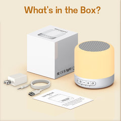 Easysleep sound machine in use shows timer scheduling and memory feature