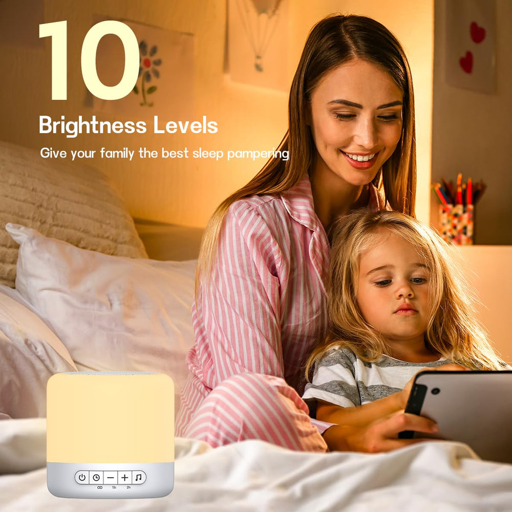 Easysleep sound machine top controls allow quick volume and timer changes