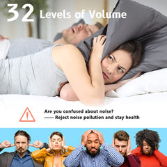 Easysleep volume control with 32 levels for personalized ambience
