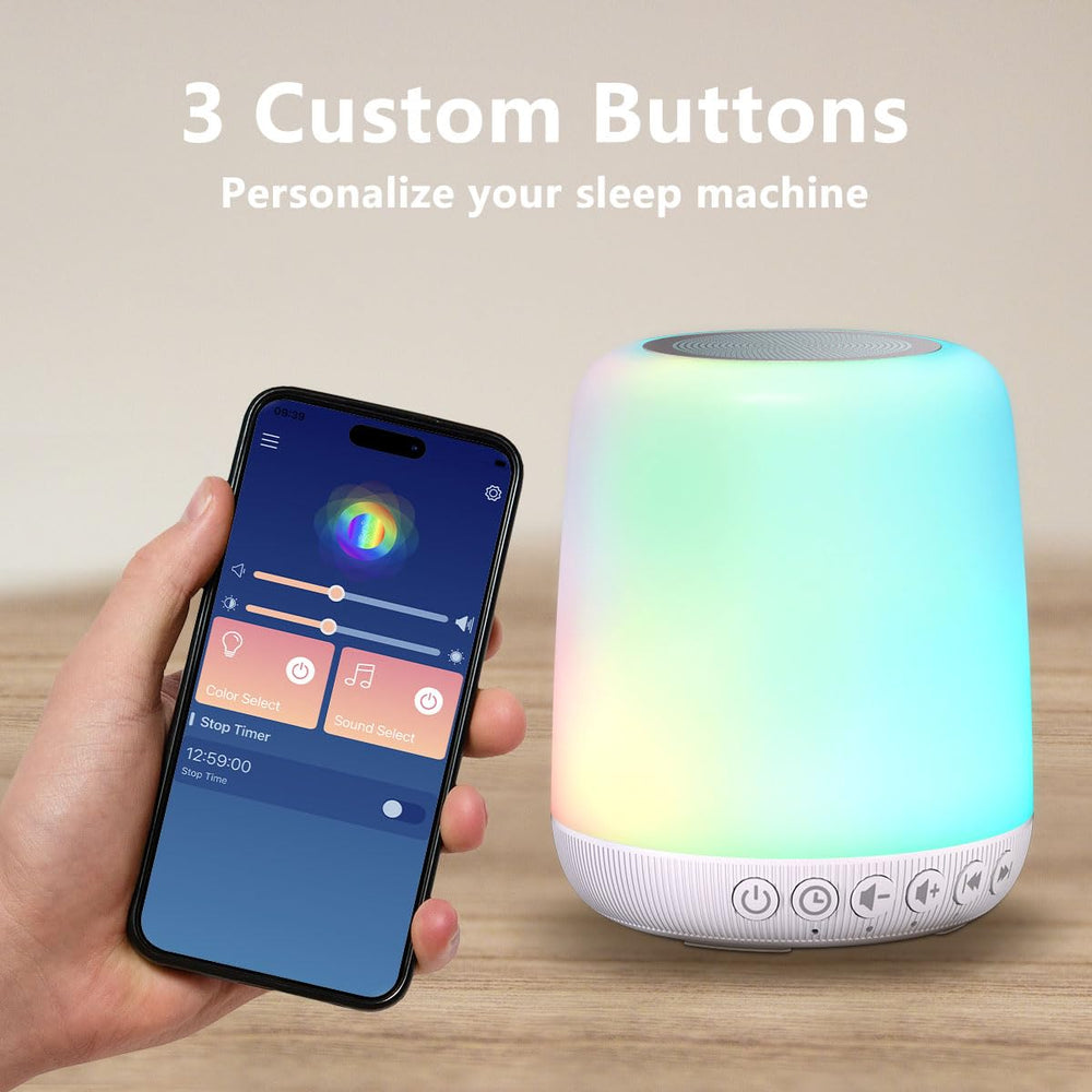 Easysleep touch-control-interface offers quick hands-on power and color adjustments.