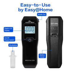 Side profile of Easy@Home Breathalyzer showing compact design