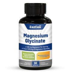 EAZGOO Magnesium Glycinate Capsules bottle label