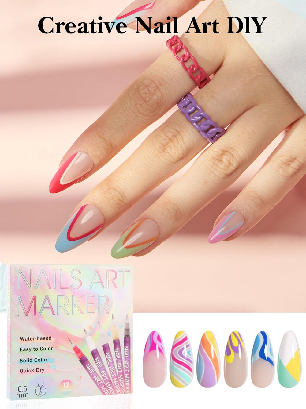 EBANKU quick-drying formula for smooth finish on natural and gel nails