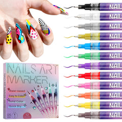 EBANKU nail art pens cap close-up for precise detailing.