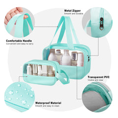Large opening on Ebbniur clear makeup bag for quick item retrieval