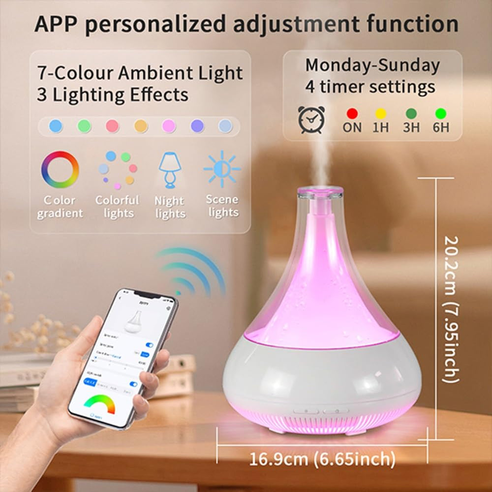 Ebooine diffuser app control showing Bluetooth smart home compatibility