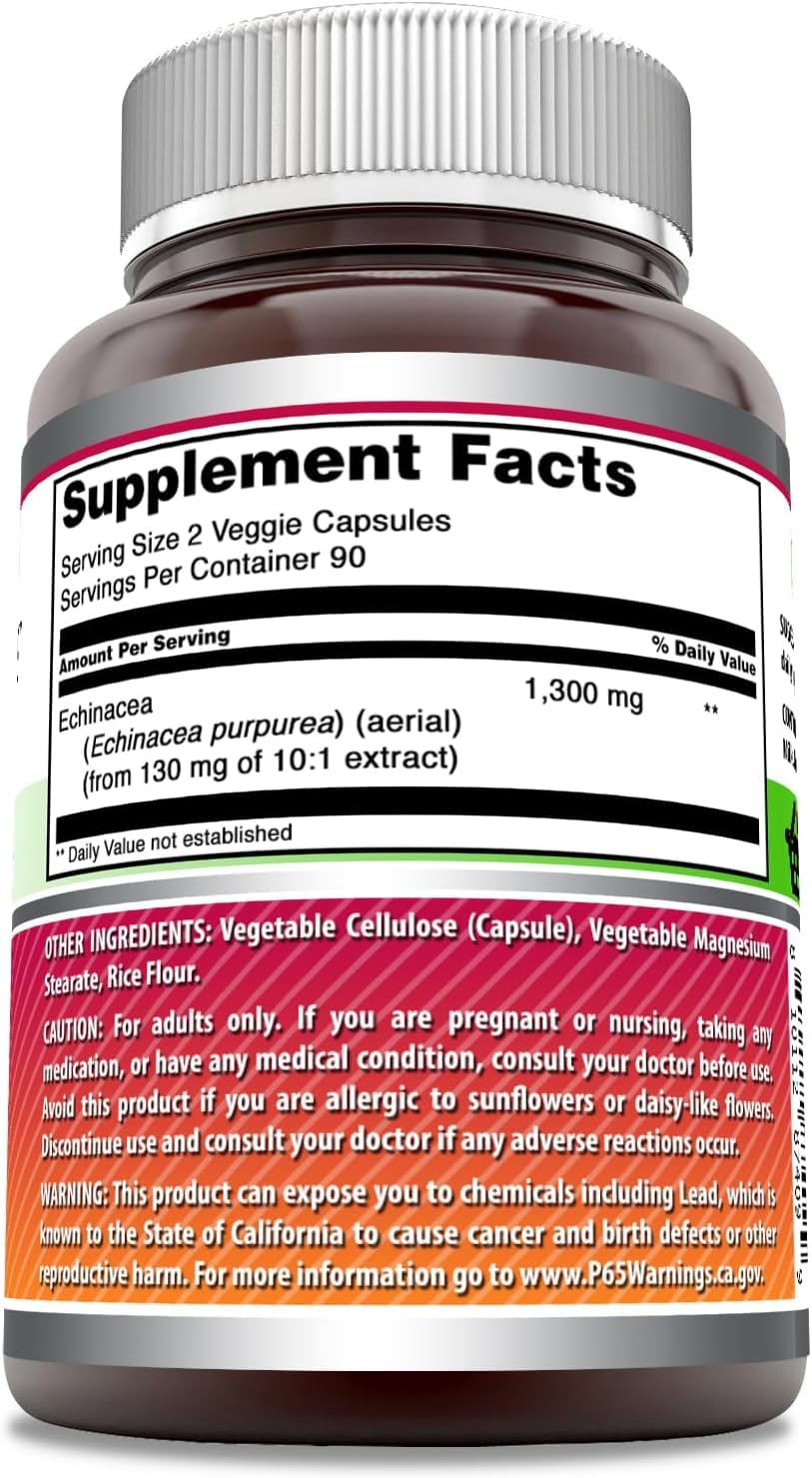 Serving size showing two capsules