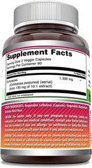 Serving size showing two capsules