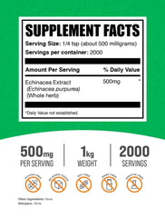 Close-up of Echinacea Extract Powder texture 500mg serving