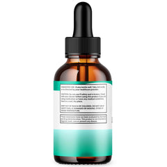 Echo Free Drops label close-up highlighting all-natural ingredients