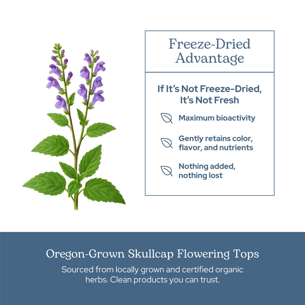 Vegan and Kosher symbols on Skullcap Capsules box