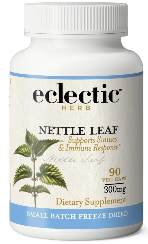 Eclectic Nettles Leaf Freeze Dried Vegetables bottle - blue label front