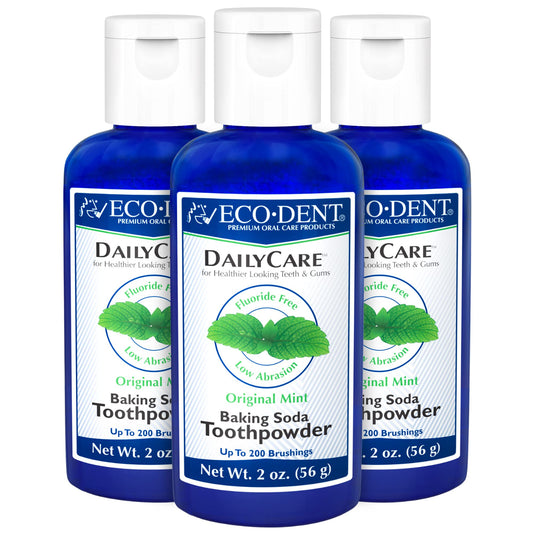 Eco-Dent DailyCare Mint Toothpowder 3-pack 2 oz each