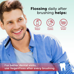 Six-pack of Eco-Dent VeganFloss in packaging