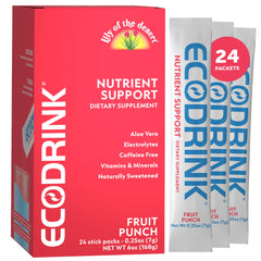Eco Drink Fruit Punch Packets by Lily of The Desert – packaging