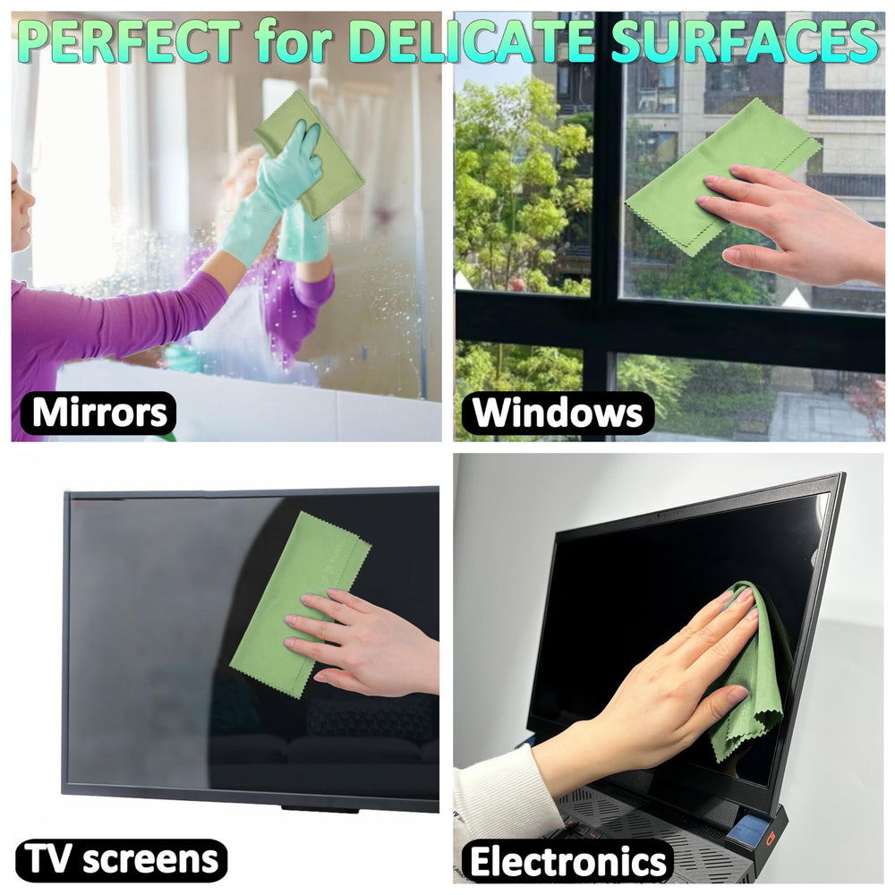 Camera lens and screen cleaning microfiber cloth close-up