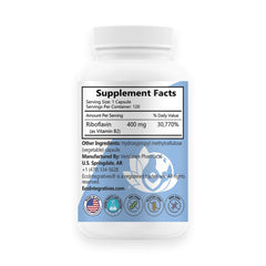 EcoIntegratives B2-400 Riboflavin capsules bottle second view