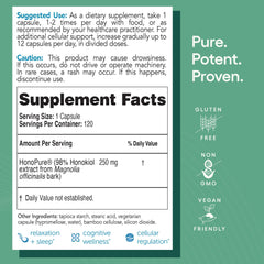 Graphic showing honokiol purity 98% in HonoPure