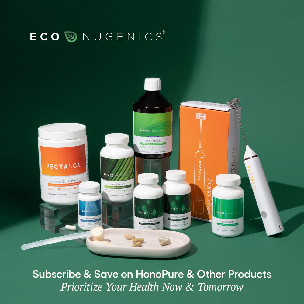 Usage and benefits infographic for HonoPure
