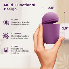 EcoBlossom microwave steamer; convenient sterilization using microwave-safe silicone.