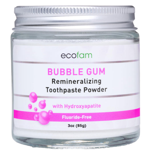 Ecofam Toothpaste Powder Bubble Gum front view