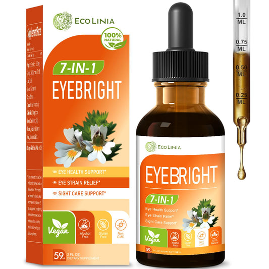 ECOLINIA Eye Health Drops bottle with Eyebright, 2 oz