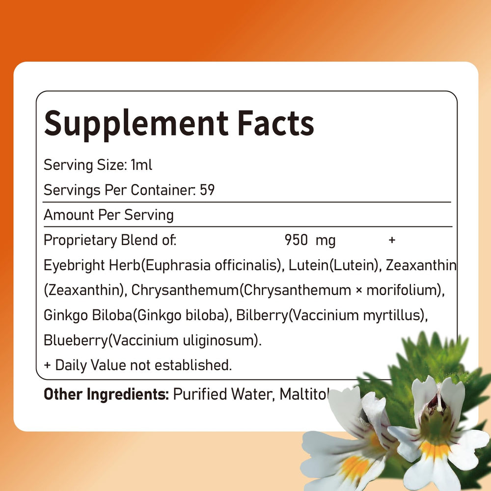 Close-up of Eyebright and other botanicals used in the formula