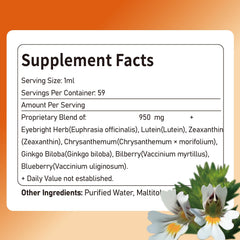 Close-up of Eyebright and other botanicals used in the formula