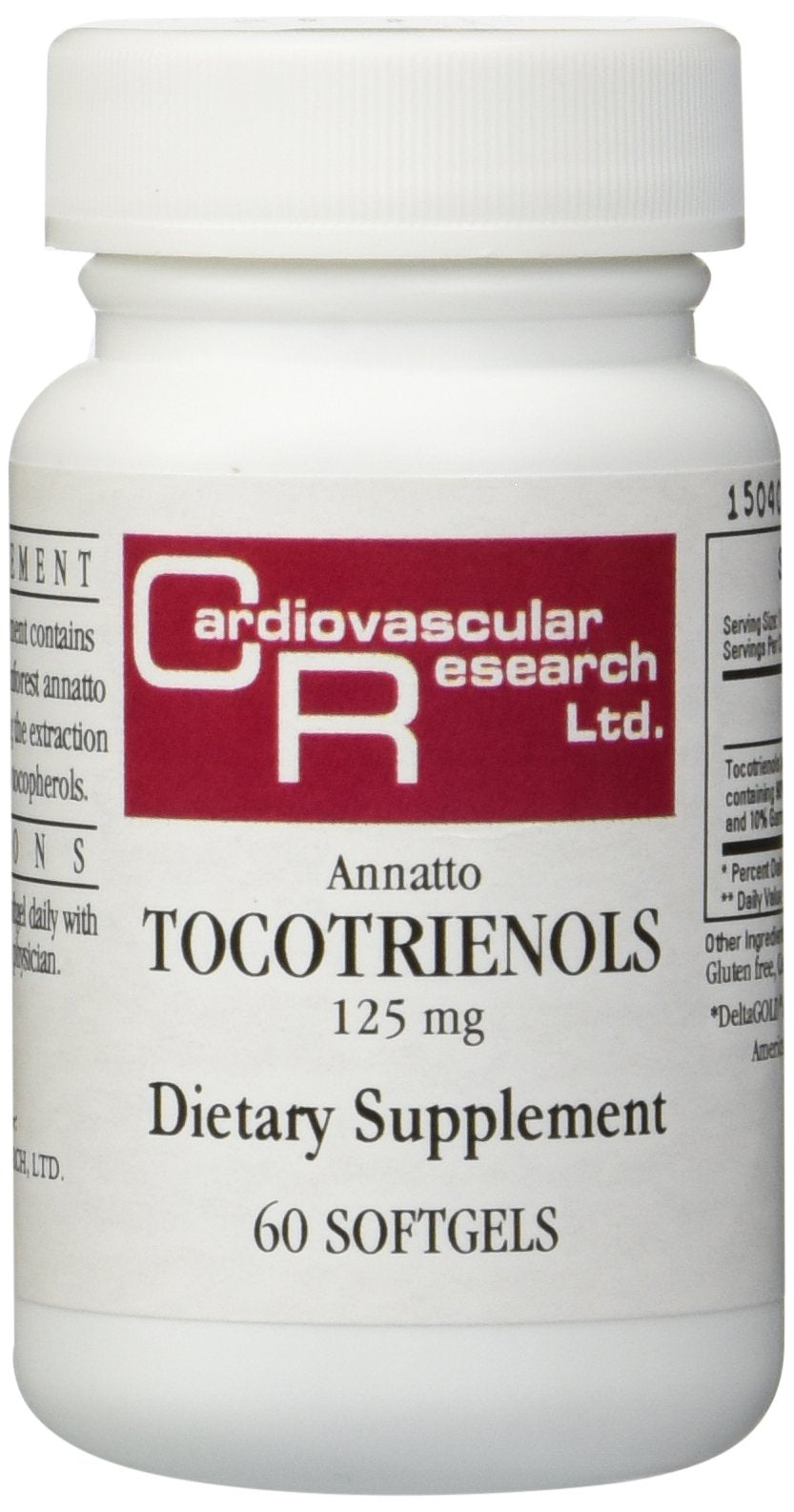 Ecological Formulas Annatto Tocotrienols bottle and label